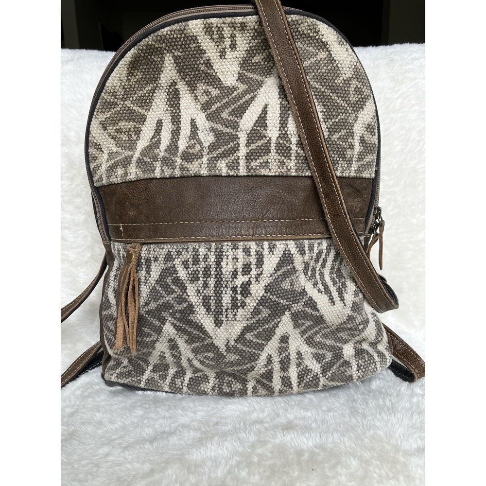Myra Harmony Leather & Canvas Backpack